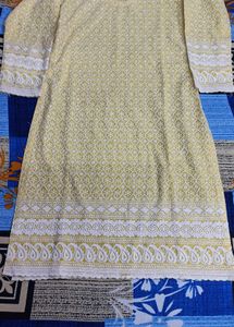Yellow Embroidered Kurta