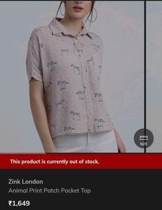 Pink Zebra Print Shirt