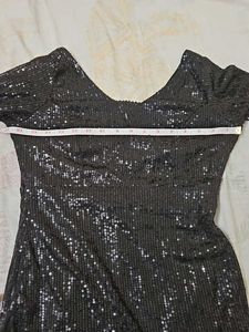 Sparkling Black Sequin Gown