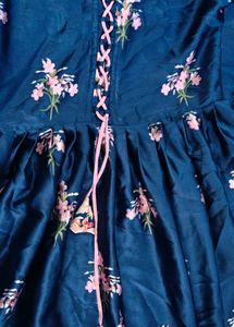 Floral Print Tie Front Kurti 👗💙😍