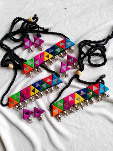 Choker Necklace With Earrings