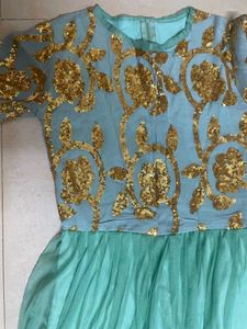 Sea Green Embellished Gown