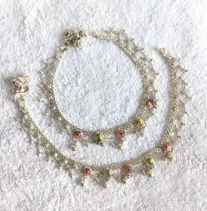 Pure Silver Anklet with Bells