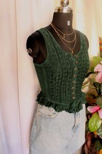 Embroidered Button Down Top