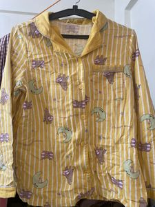 💛Cute Yellow Striped Pajama Top