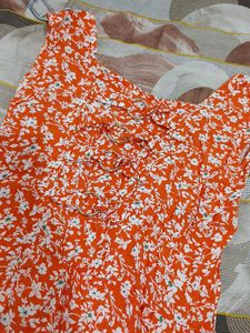 Floral Orange Dress
