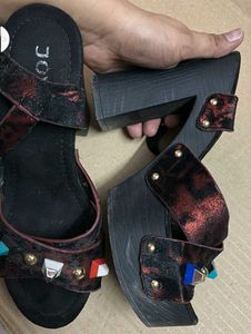 Block Heel Studded Sandals