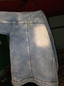 Denim Jacket with Shearling Collar