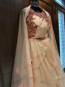 Elegant Peach Lehenga Choli Set