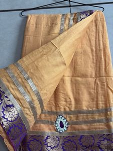 Heavy Saree With Banarasi Border