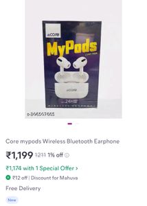 Core mypods Wireless Bluetooth Earphone