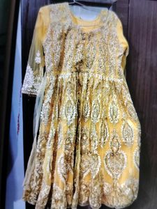 Beautiful Peplum Haldi Dress With Gharara