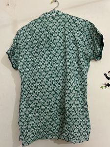 Green Printed Top