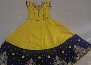 Elegant  Yellow Ethnic Gown