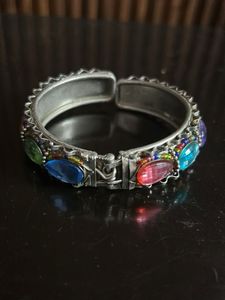Colorful Gemstone Cuff Bracelet