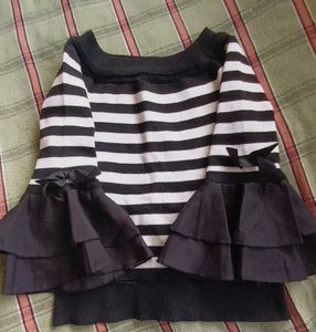 Striped Bell Sleeve Top