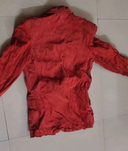 Red Suede Blazer/ coat women for winter/formal