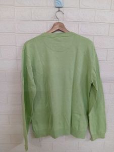 Fellows Light Green V-Neck Sweater