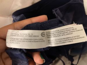 Navy Blue Lace Tshirt Trim Bra
