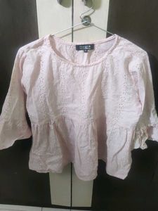 Pink Embroidered Top