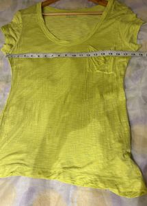 Calvin Klein Neon Yellow Pocket Tee