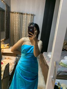 Teal Tubeless Striated Gown 🌸🦋🎀