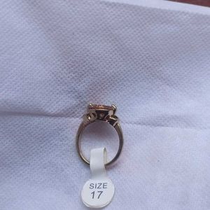 Elegant Brown Zircon Stone Ring