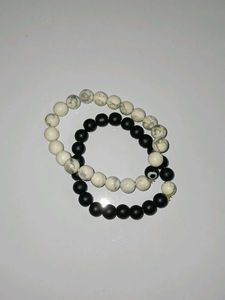 couples set of 2 Beaded Bracelet