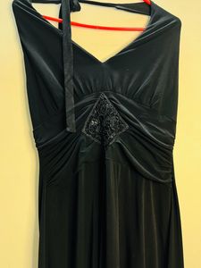 Zara Black Halter Neck Part Wear Dress