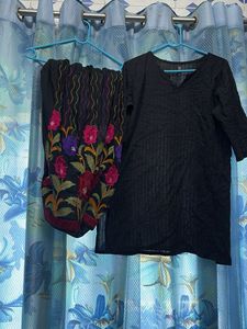 Floral Embroidered patiala Kurta Set