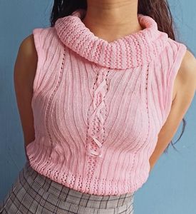 Pink Knit Tank Top
