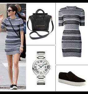 KENDAL JENNER inspired Striped Mini Bodycon Dress