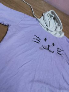 Cute Cat Hoodie Tee