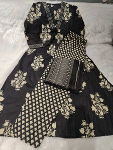 Black Anarkali Dress Set