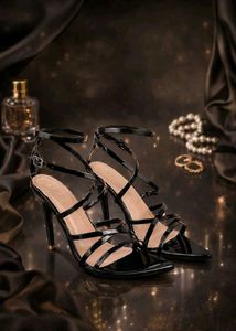 Elegant Black Strappy Heels