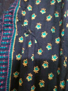 Blue Free Size Anarkali Kurta.