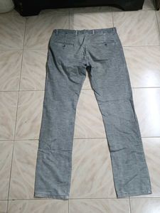 Gray Denim Pants