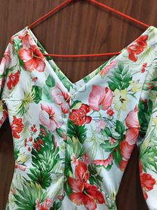 Floral Bodycon Midi Dress