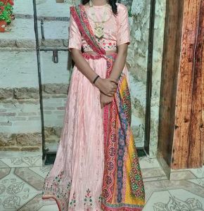 Peach Lehenga Choli Set