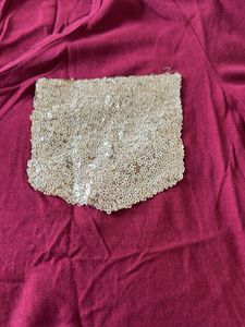 Cute Sequin Pocket Tee