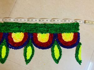 Handmade woollen rangoli