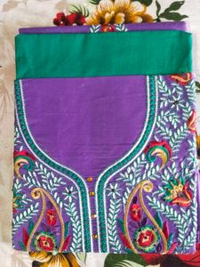 🎀Embroidered Purple &amp; Green Salwar Suit🎀
