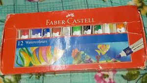 12 Watercolor Tube Paint Colours Set Faber Castell