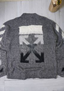 Off-White Grey Knit Sweater
