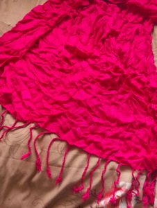 Pink Scarf with Tassels