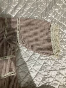 see through knitted style crop top