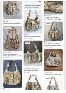 Authentic Coach SoHo Lilen Optic  Handbag