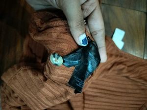 H&amp;M Brown Ribbed Top