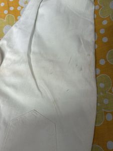 Distressed White Leg Jeans