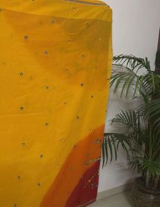 New Fab India Yellow Saree